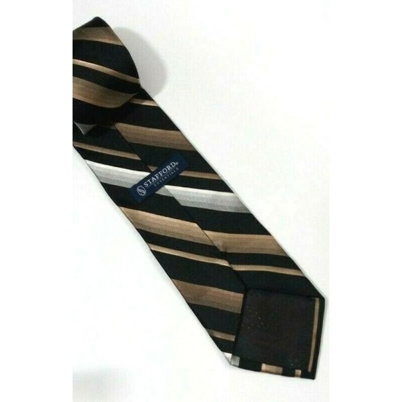 Stafford Essentials Mens Tie 3.75 in X 57 in - Picture 2 of 3
